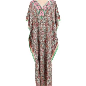 Print Loose Print V-neck Dress Blouse